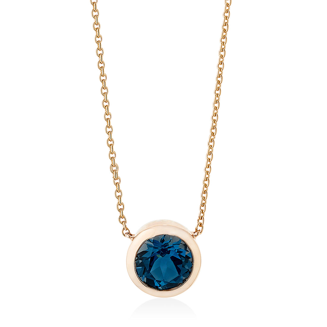 London blue store topaz necklace