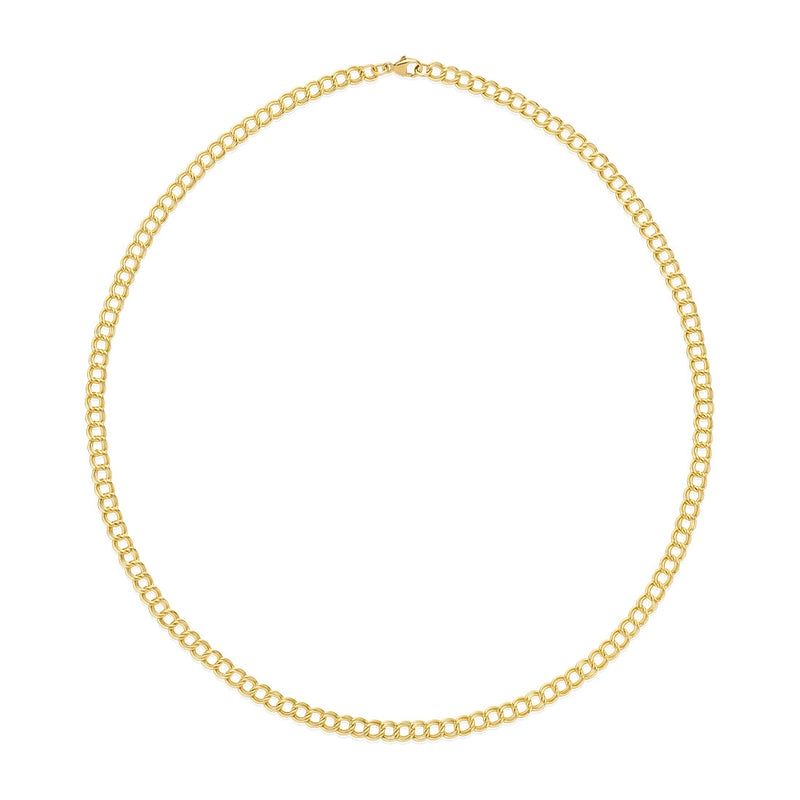 18ct Yellow Gold Double Curb Link Chain