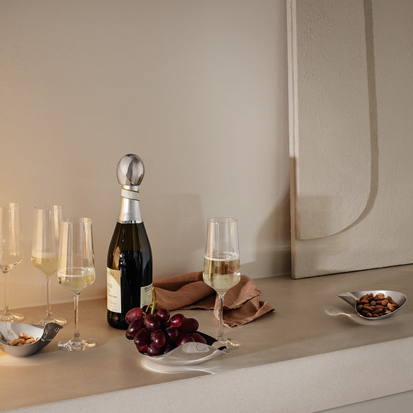 Georg Jensen Bernadotte Crystal Champagne Glasses