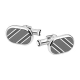 Montblanc Sartorial Stainless Steel Grey Laquer Cufflinks