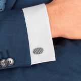 Montblanc Sartorial Stainless Steel Grey Laquer Cufflinks