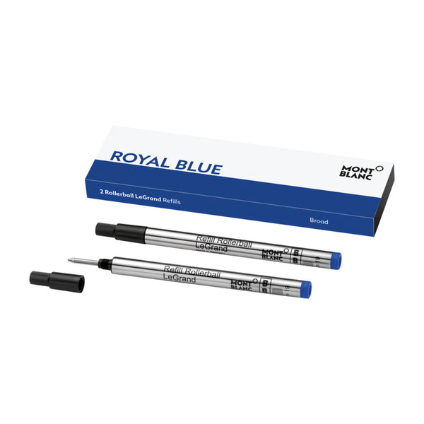 Montblanc Royal Blue Rollerball LeGrand Refills Broad