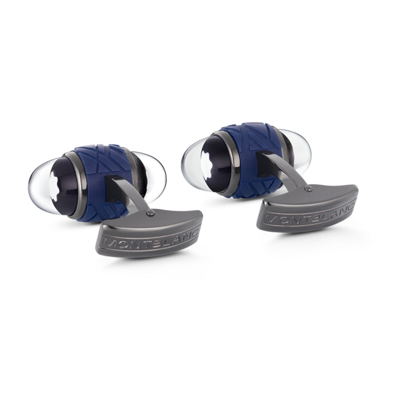 Montblanc Starwalker SpaceBlue Stainless Steel Precious Resin Cufflinks