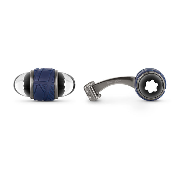 Montblanc Starwalker SpaceBlue Stainless Steel Precious Resin Cufflinks