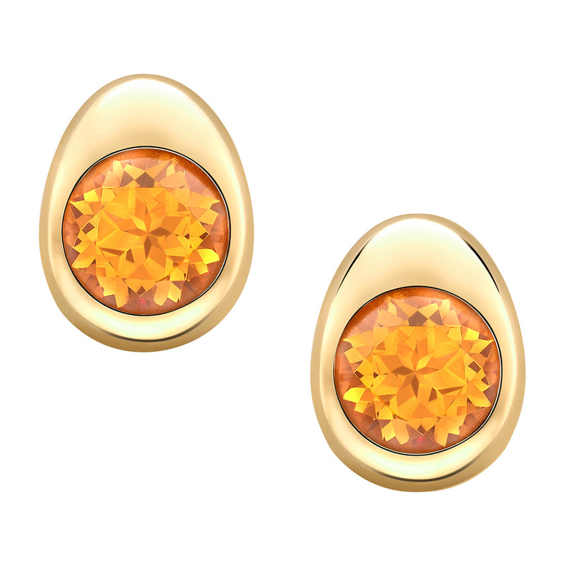 Fabergé Colours of Love Cosmic Curve 18ct Rose Gold and Spessartite Garnet Stud Earrings