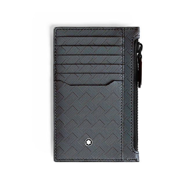 Montblanc Extreme 3.0 Lavendar Grey Leather Eight Credit Card Card Holder with Zip Wallet