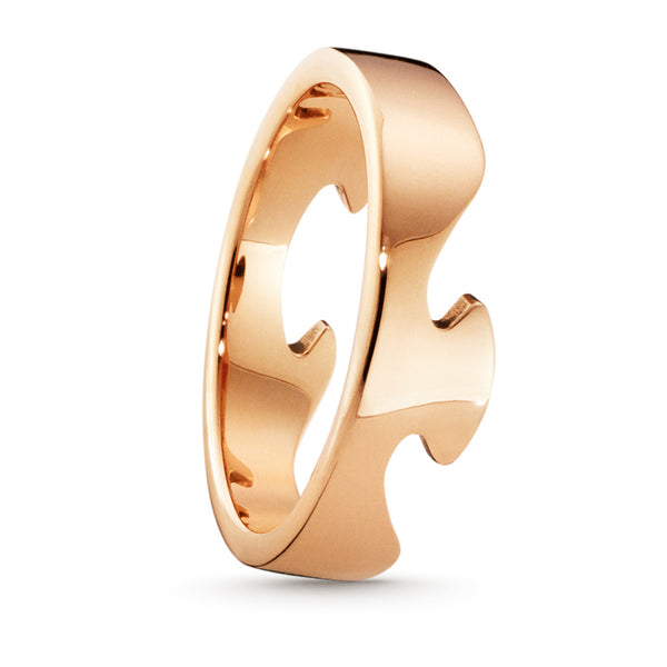 Georg Jensen Fusion 18ct Rose Gold End Ring