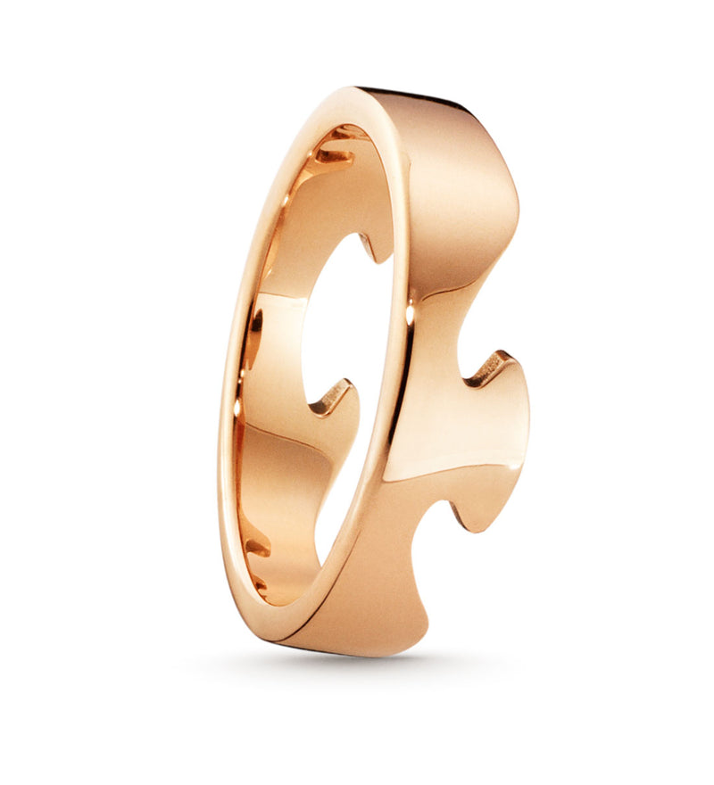 Georg Jensen Fusion 18ct Rose Gold End Ring