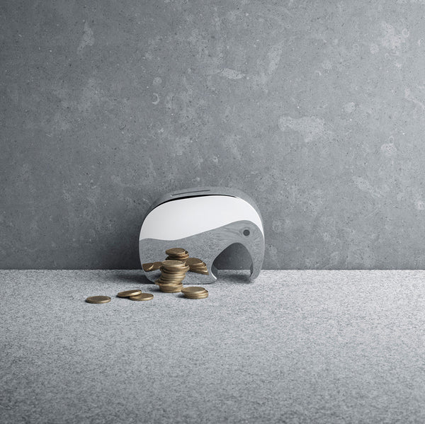 Georg Jensen Elephant Miniphant Stainless Steel Money Box