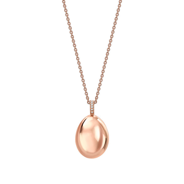 Fabergé Essence 18ct Rose Gold and Diamond Pendant and Chain