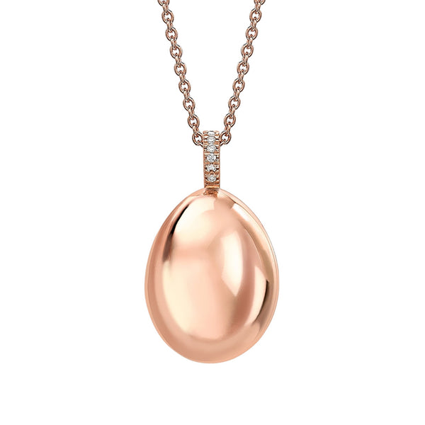 Fabergé Essence 18ct Rose Gold and Diamond Pendant and Chain