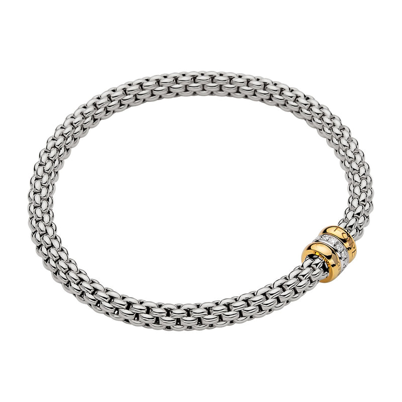 Fope Solo Flex'It 18ct White Gold Bracelet