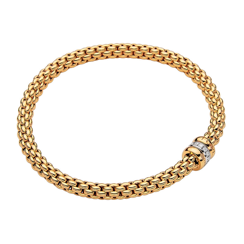 Fope Solo Flex'It 18ct Yellow Gold Bracelet