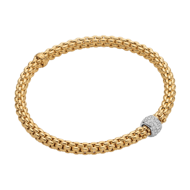 Fope Solo Flex'It 18ct Yellow Gold Bracelet