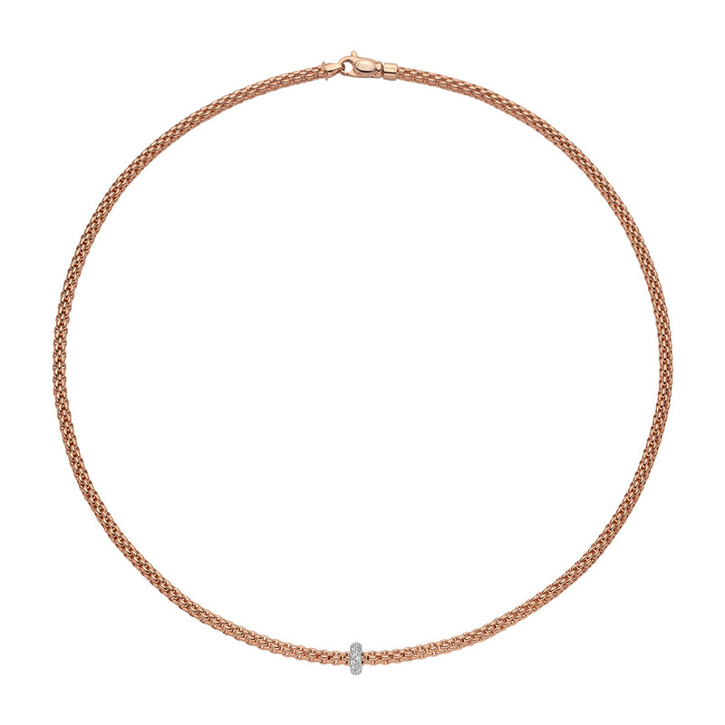 Fope Prima Flex'It 18ct Rose Gold Necklace