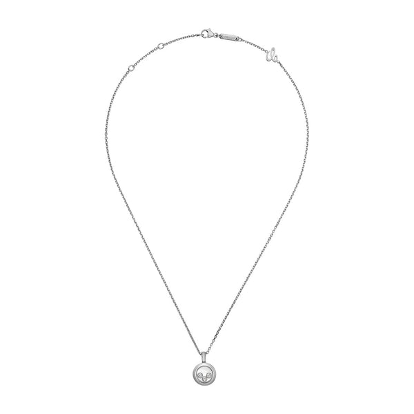 Chopard Happy Diamonds Icons 18ct White Gold Diamond Pendant and Chain