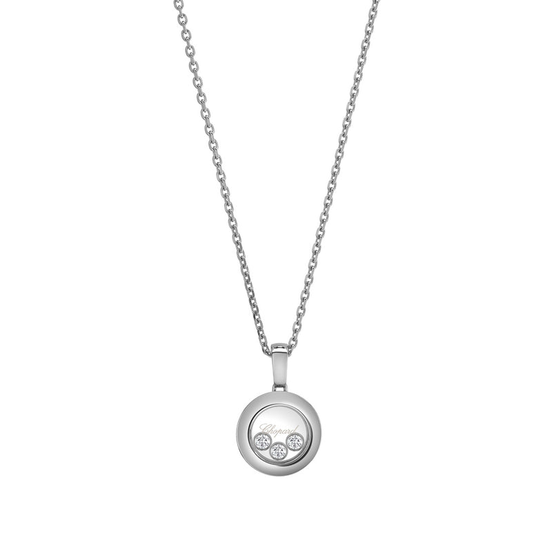 Chopard Happy Diamonds Icons 18ct White Gold Diamond Pendant and Chain