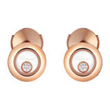 Chopard Happy Diamonds Icons 18ct Rose Gold Diamond Stud Earrings