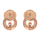 Chopard Happy Diamonds Icons 18ct Rose Gold Diamond Stud Earrings