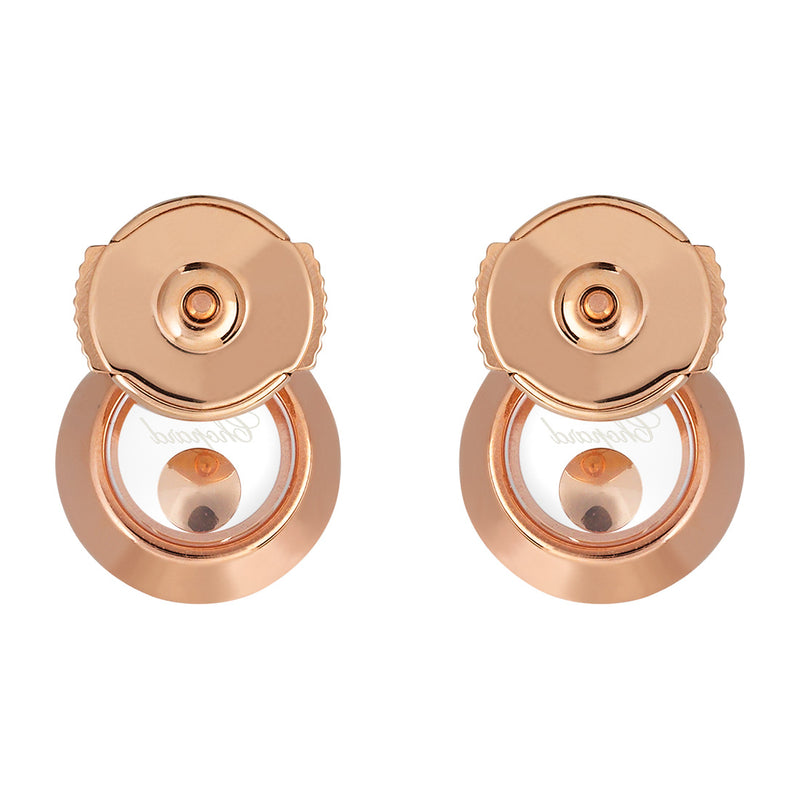 Chopard Happy Diamonds Icons 18ct Rose Gold Diamond Stud Earrings