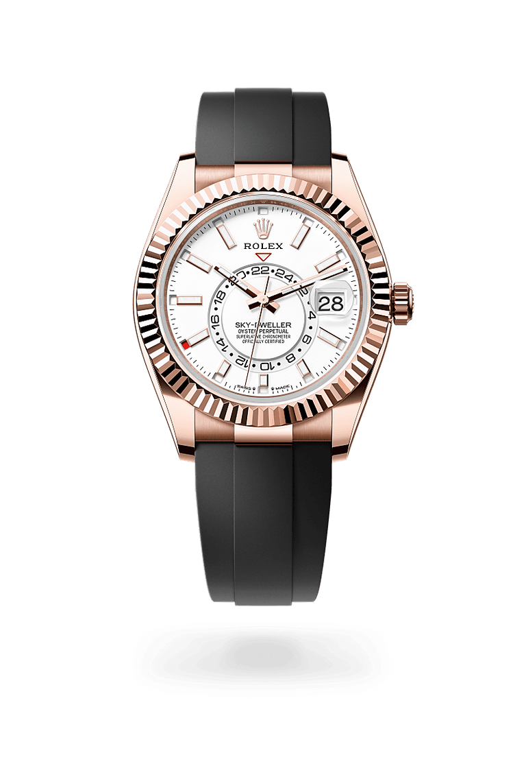 Rolex Sky-Dweller in 18 ct Everose gold, M336235-0003 - Mallory Jewellers