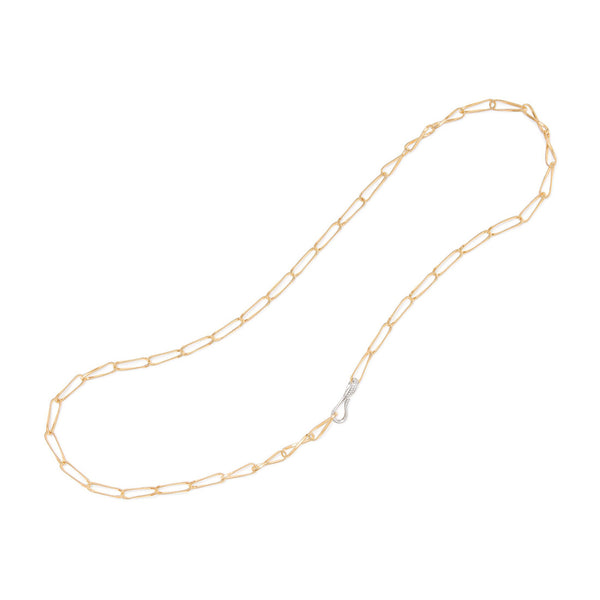 Marco Bicego Marrakech Onde 18ct Yellow and White Gold Diamond Link Necklace