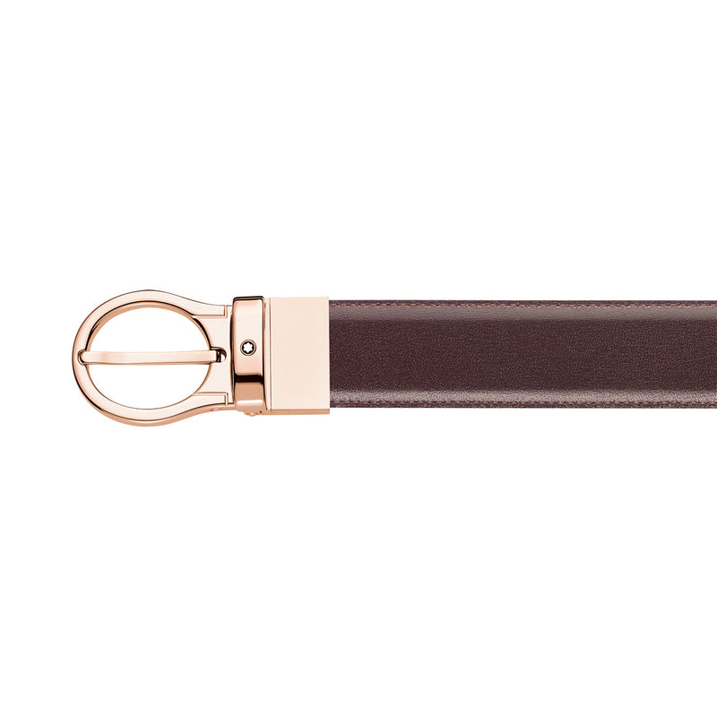 Montblanc Black and Brown Reversible Leather Belt