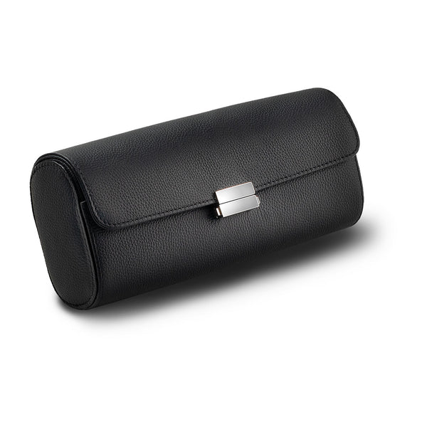 Scatola del Tempo Black Leather Pochette Watch Travel Case