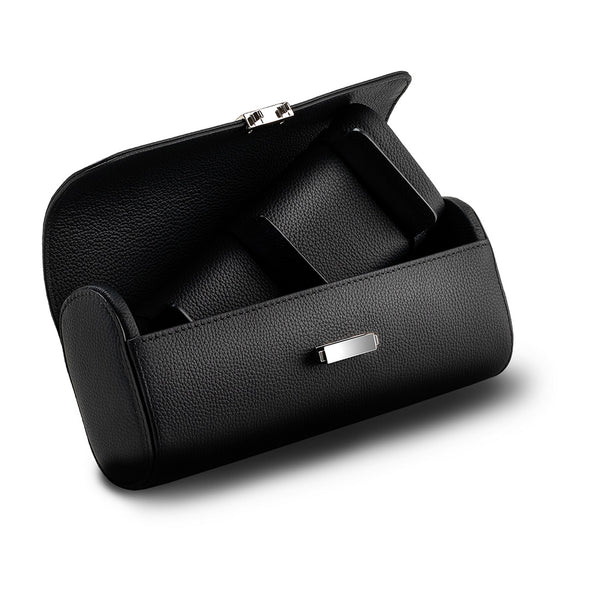 Scatola del Tempo Black Leather Pochette Watch Travel Case