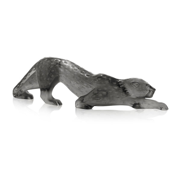 Lalique Zeila Panther Grey Crystal Large Sculpture