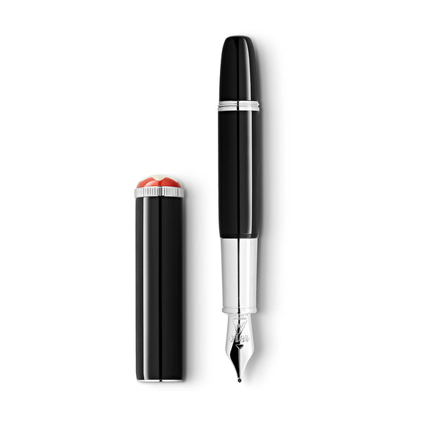 Montblanc Heritage Rouge Et Noir Baby Platinum Coated Black Precious Resin Fountain Pen (Medium Nib)