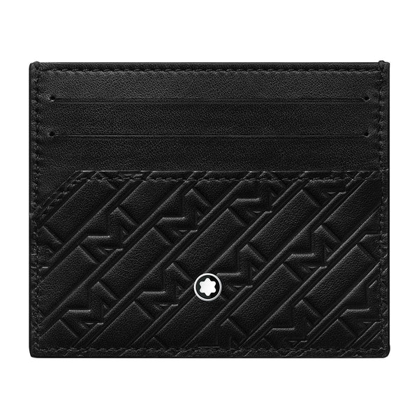 Montblanc M_Gram 4810 Black Calfskin Leather Six Credit Card Pocket Holder