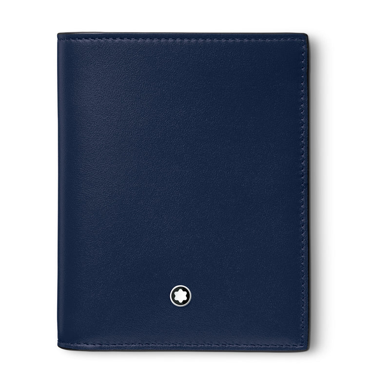 Montblanc Meisterstück Ink Blue Leather Six Credit Card Wallet