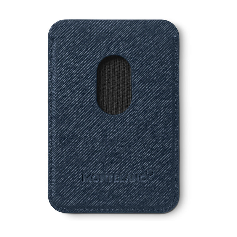 Montblanc Sartorial Ink Blue Leather Two Credit Card Wallet