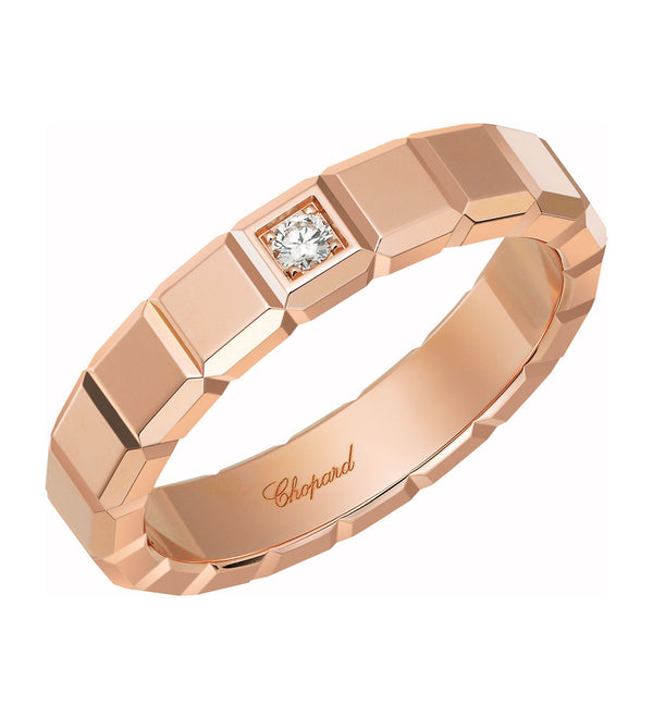 Chopard Ice Cube 18ct Rose Gold Diamond Ring