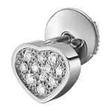 Chopard My Happy Hearts 18ct White Gold Diamond Stud Earring (Singular)