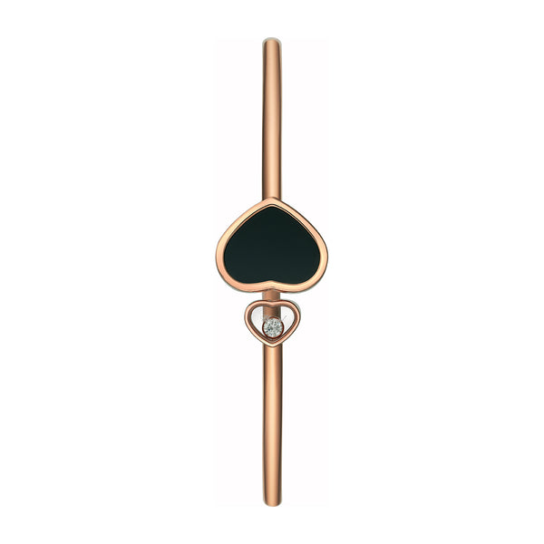 Chopard Happy Hearts 18ct Rose Gold Onyx and Diamond Bangle