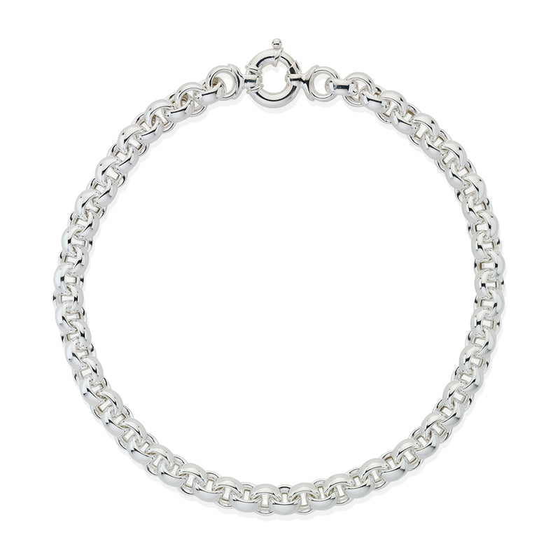 Sterling Silver Circular Link Necklace