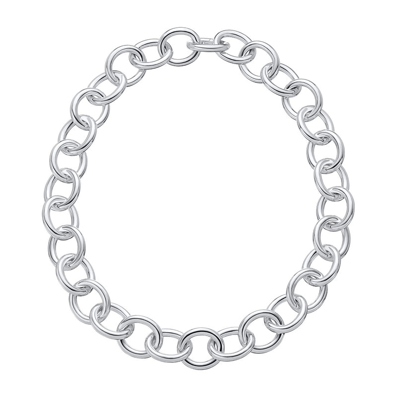 Sterling Silver Oval Link Necklace