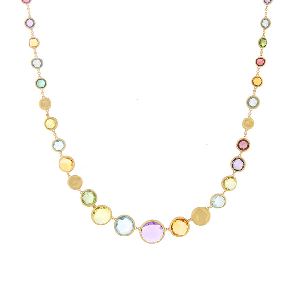 Marco Bicego Jaipur 18ct Yellow Gold Mixed Gemstone Single Strand Necklace