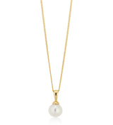 18ct Yellow Gold Akoya Cultured Pearl Pendant and Chain